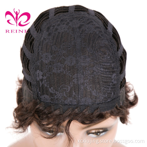 Human Hair Pixie Cut Machine Made Wigs With Baby Hair Brazilian short Hair Wigs